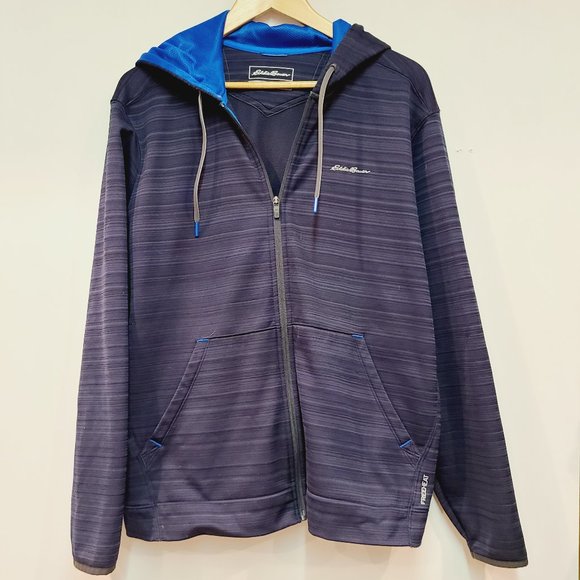Eddie Bauer Blue Freeheat Motion Hoodie Sweatshirt